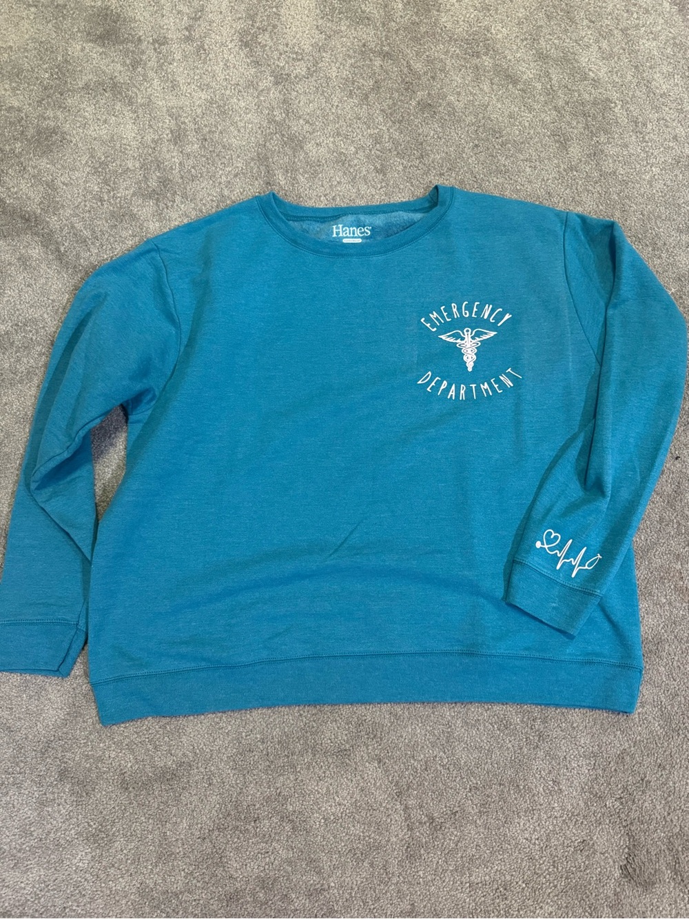 Hanes Teal Crewneck Sweatshirt